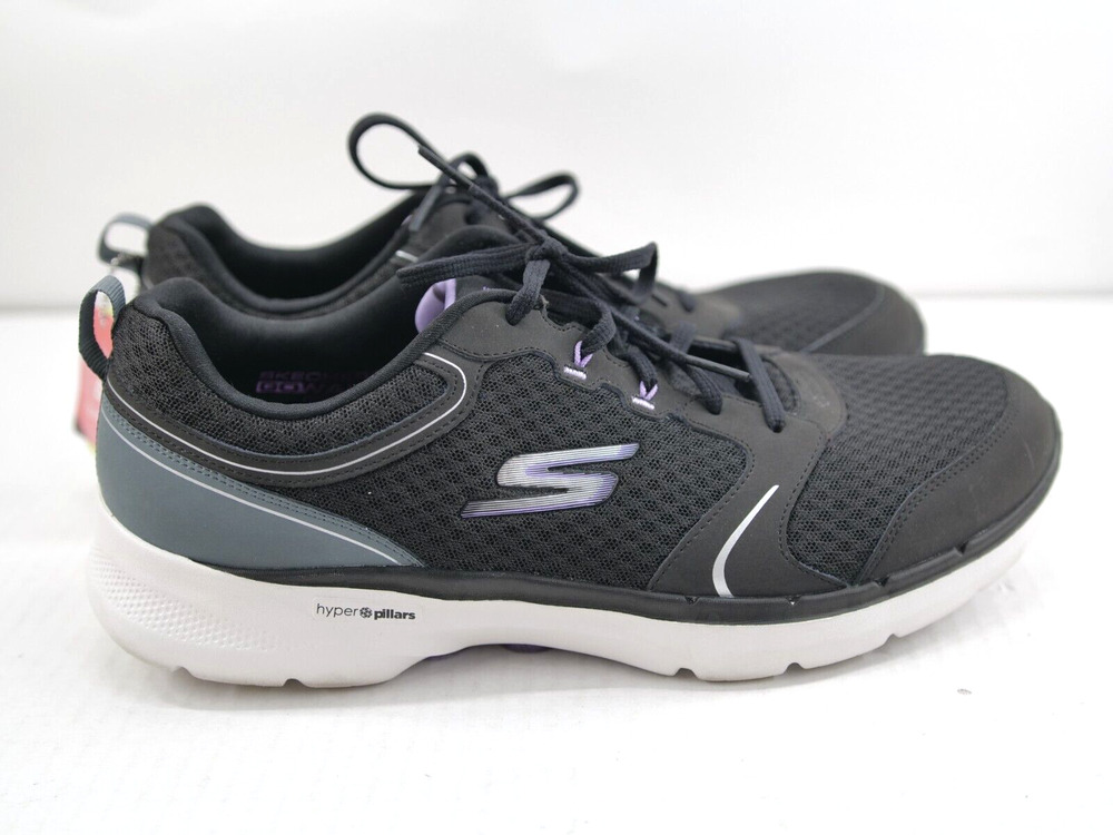 Skechers Go Walk‎ Lace-Up Walking Shoes 124518-BKLVBLACK Size 13